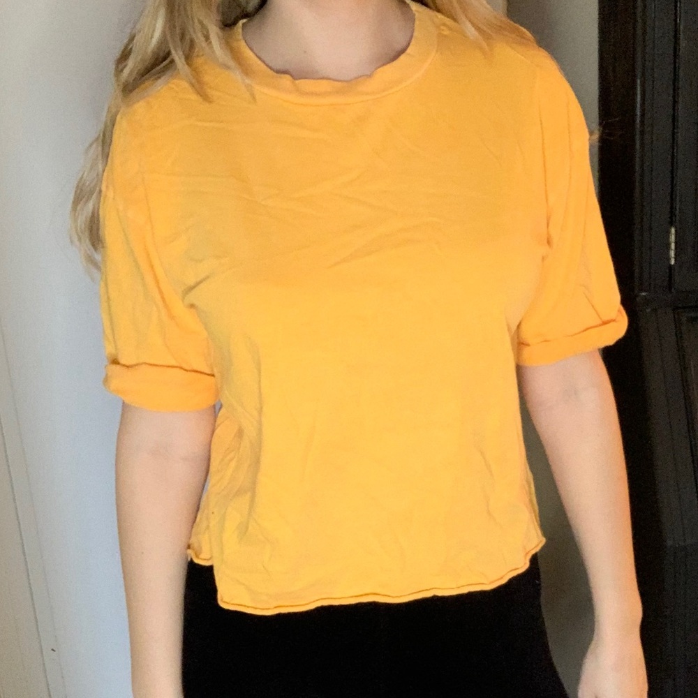 Bright Yellow Crop Top